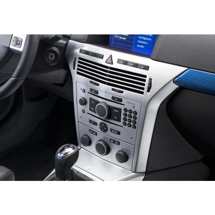 Opel Astra H middenconsole zilver 6 schakelaars MET start-knop
