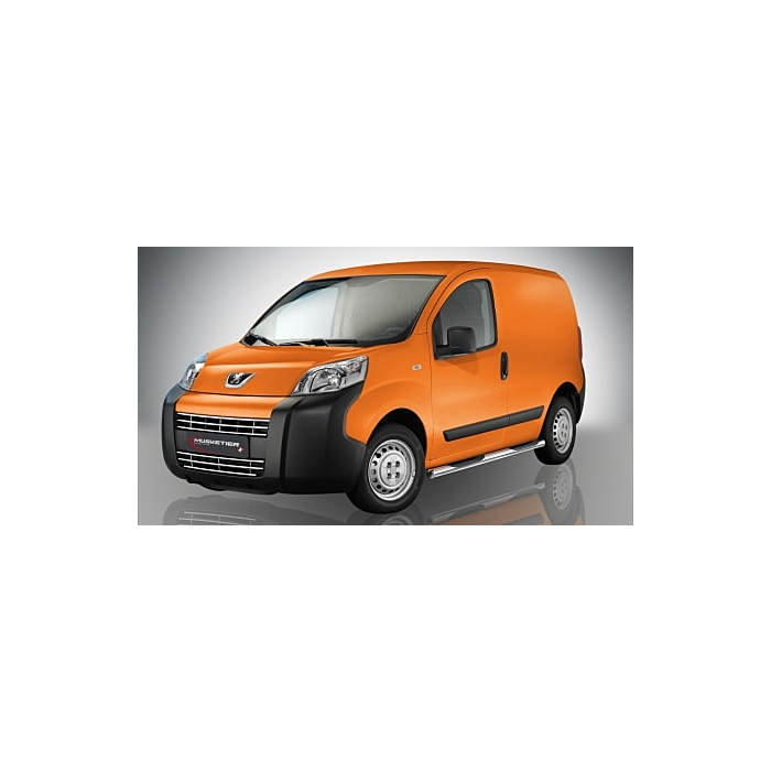 Musketier Peugeot Bipper side bars Ø60mm, rvs verchroomd