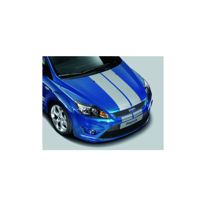 Ford Focus (01/2008 - 12/2010) GT-Stripingset voor motorkap, Performance Blue