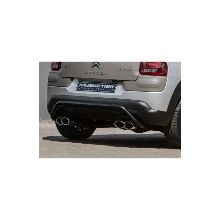 Musketier Citroën C4 Cactus bullbar achter Ø48 mm, rvs mat zwart