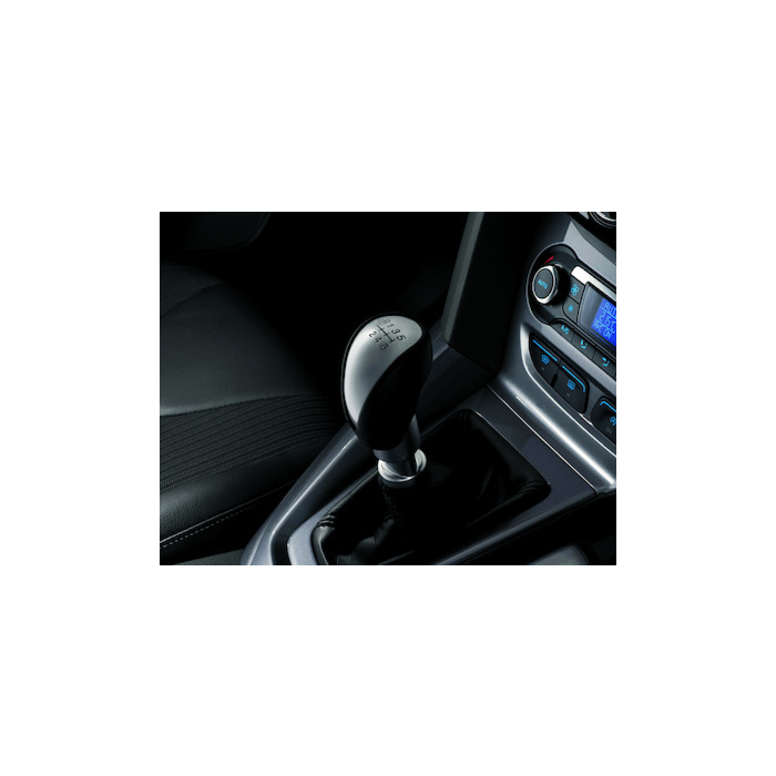 Ford Focus (01/2011 - 08/2014) versnellingspookknop zwart leder en aluminium ontwerp