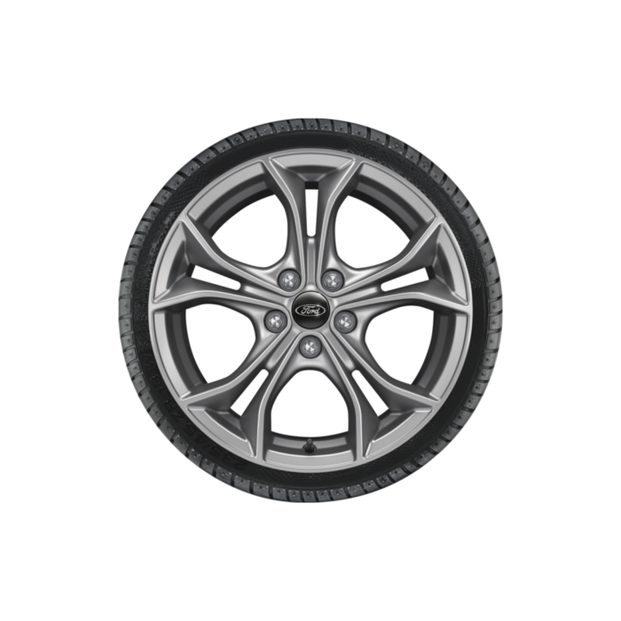 Ford Focus (04/2018 - ..) lichtmetalen velg met winterband 17", 5x2-spaken, Y-design, zilver