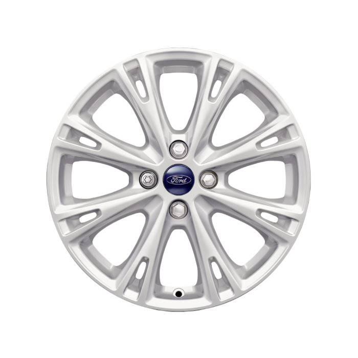 Ford Fiesta (09/2008 - 06/2017) lichtmetalen velg 17" 8-spaaks design, Sparkle silver