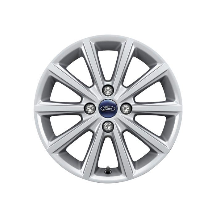 Ford Fiesta (09/2008 - 06/2017) lichtmetalen velg 16" 10-spaaks design, sprankelend zilver