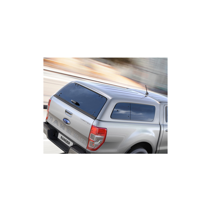 Ford Ranger (02/2019 - ..) dubbele cabine hard top met zijruiten, Moondust Silver