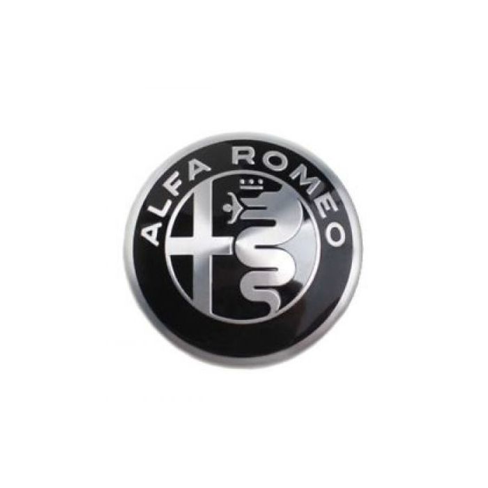 Alfa Romeo naafkapjes set zwart / zilver
