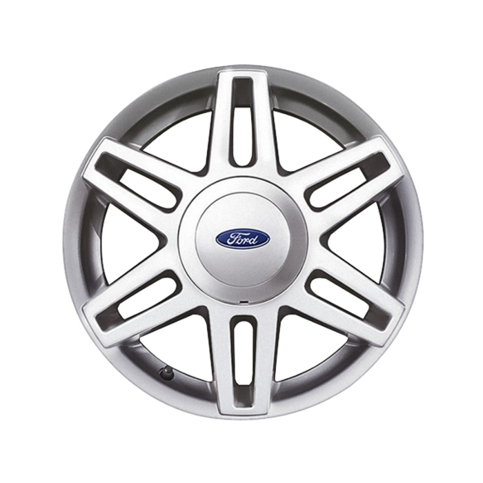 Ford Fusion (2002 - 2012) lichtmetalen velg 15" 6x2-spaaks sterdesign, gepolijst zilver