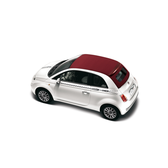 Fiat 500/500c rits sticker zwart