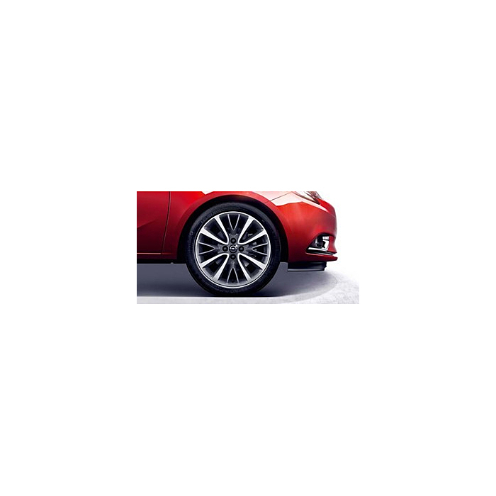 Opel Corsa E lichtmetalen velg, 8-spaaks, 17inch, titanium / gepolijst