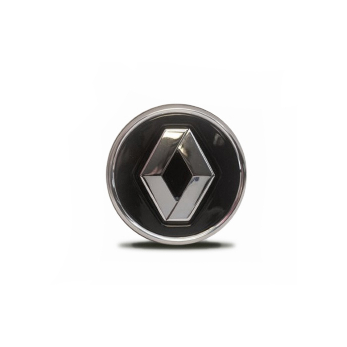 Renault naafkapje zwart met chromen rand 58mm