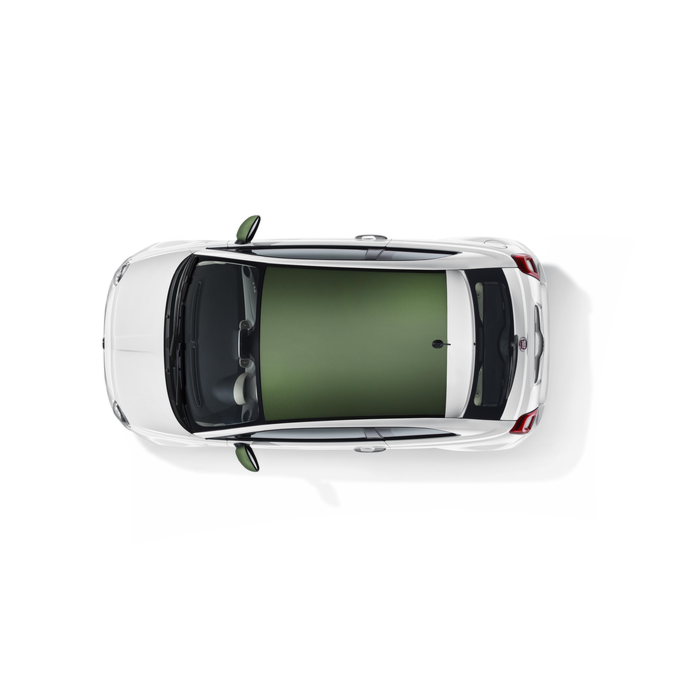 Fiat 500 wrapping voor dak legergroen