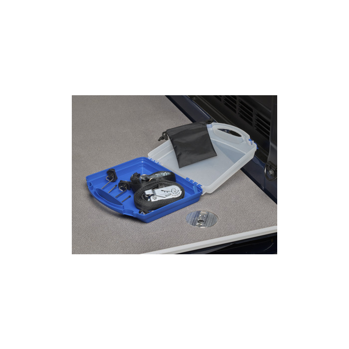 Ford Tourneo / Transit Custom (08/2012 - 09/2023) ladingbevestigingspakket In een blauw en lichtdoorlatend witte doos