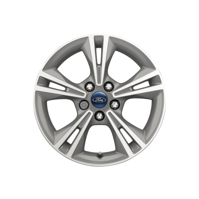 Ford lichtmetalen velg 16" 5 x 2-spaaks design, arctic grey gepolijst