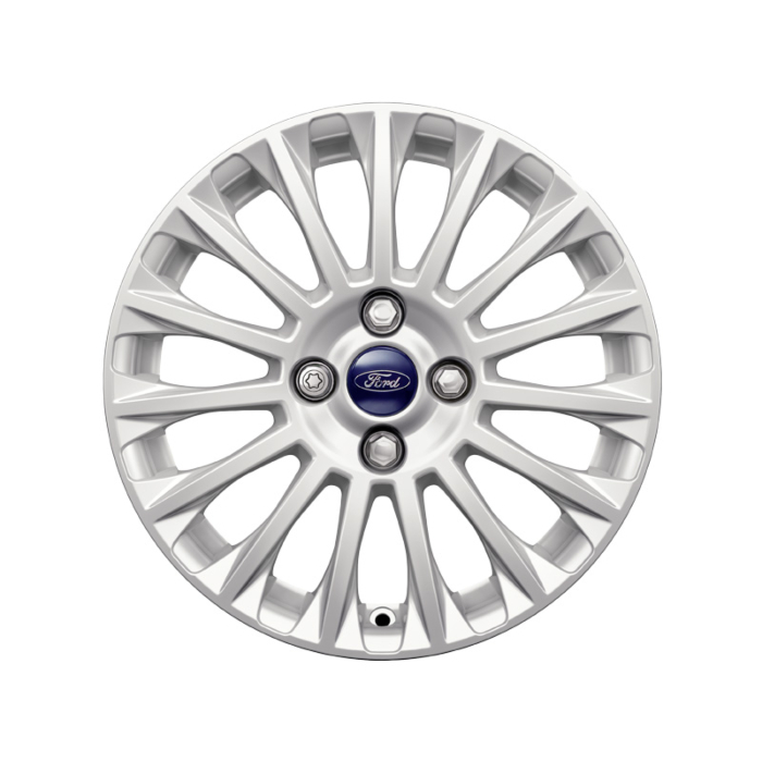 Ford Fiesta (09/2008 - 06/2017) lichtmetalen velg 16" 15-spaaks design, Sparkle silver