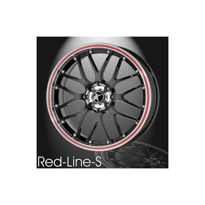Musketier Peugeot 3008 (2009 - 2016) lichtmetalen velg Red-Line-S 7x17 zwart rand gepolijst, rode rand