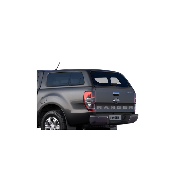Ford Ranger (02/2019 - ..) dubbele cabine hard top met zijruiten, Sea Grey