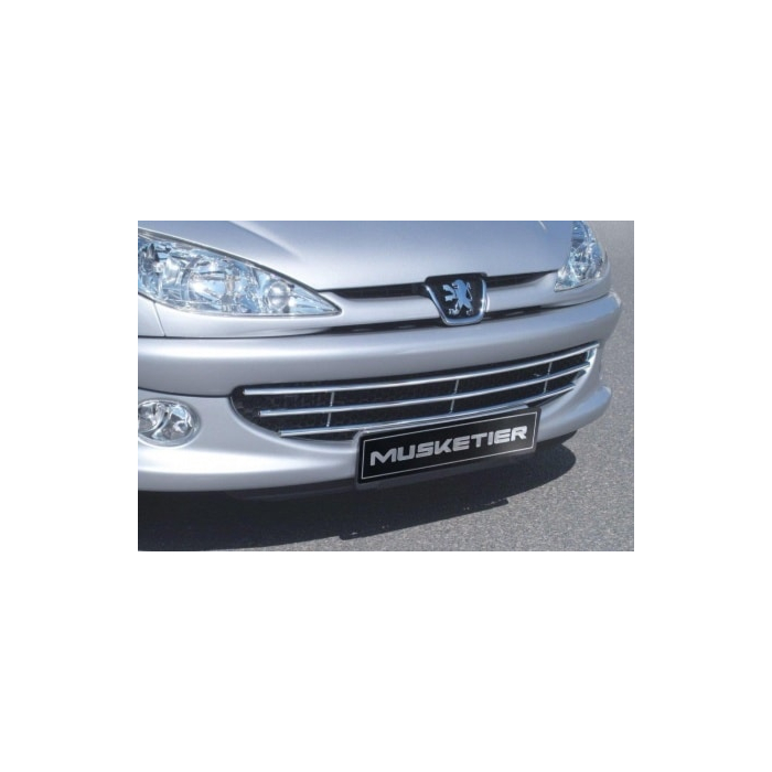 Musketier Peugeot 206 stainless steel grill, chromed (for big original grille)