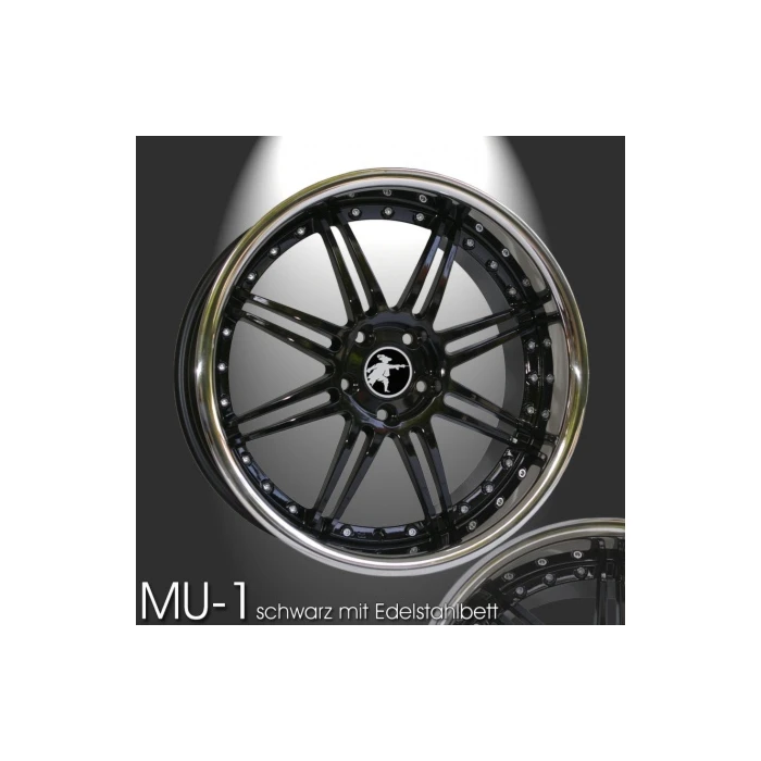 Musketier Citroën DS4 / DS5 lichtmetalen velg MU-1 8,5x20 zwart met rvs Musketier Citroën DS4 / DS5 lichtmetalen velg MU-1 8,5x20 zwart met rvs