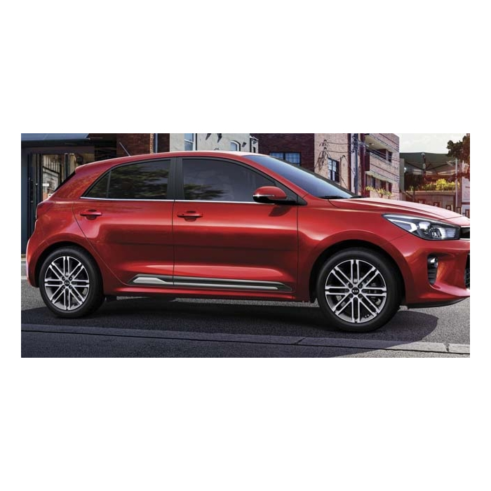 Kia Rio 2017 - .. design sierlijsten piano zwart met zilver inleg