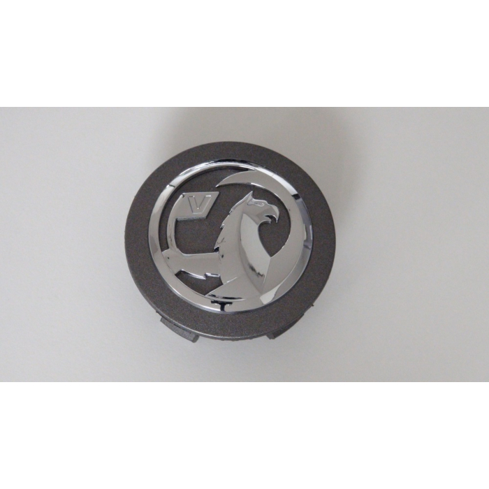 Vauxhall naafkappen charcoal met Vauxhall logo 53,5 mm