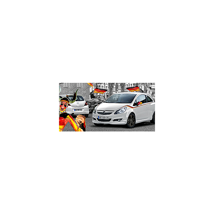 Opel Corsa D 3-drs country flag & mirrors GERMANY