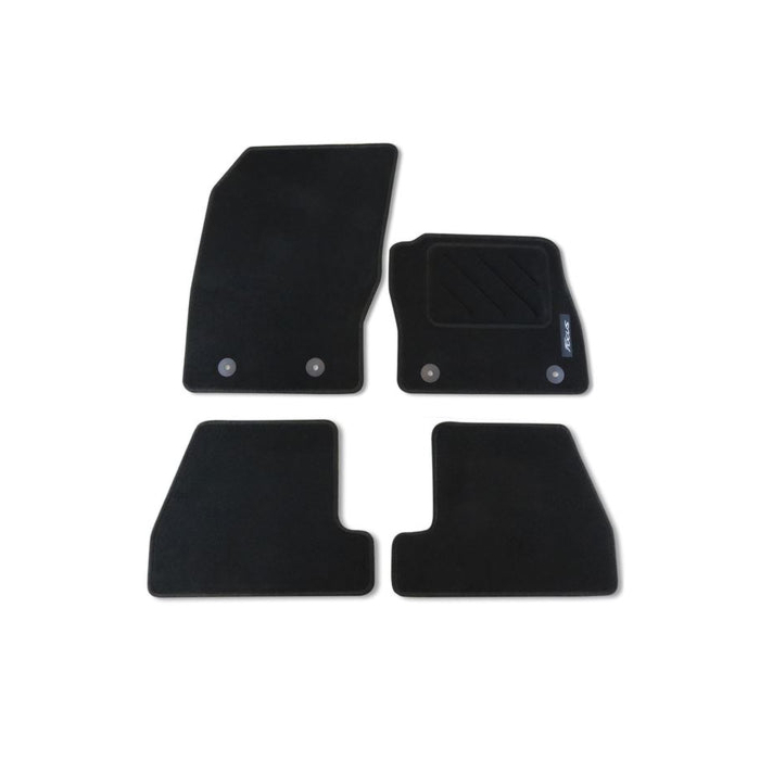 Ford Focus (02/2015 - 03/2018) vloermatten zwart met logo RHD
