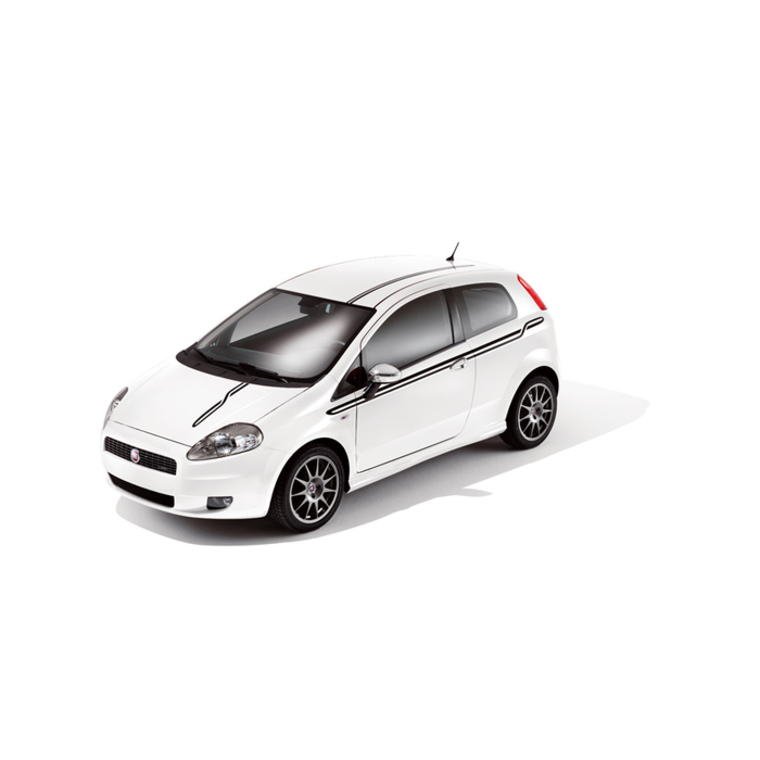 Fiat Punto 5-drs striping circuit rood