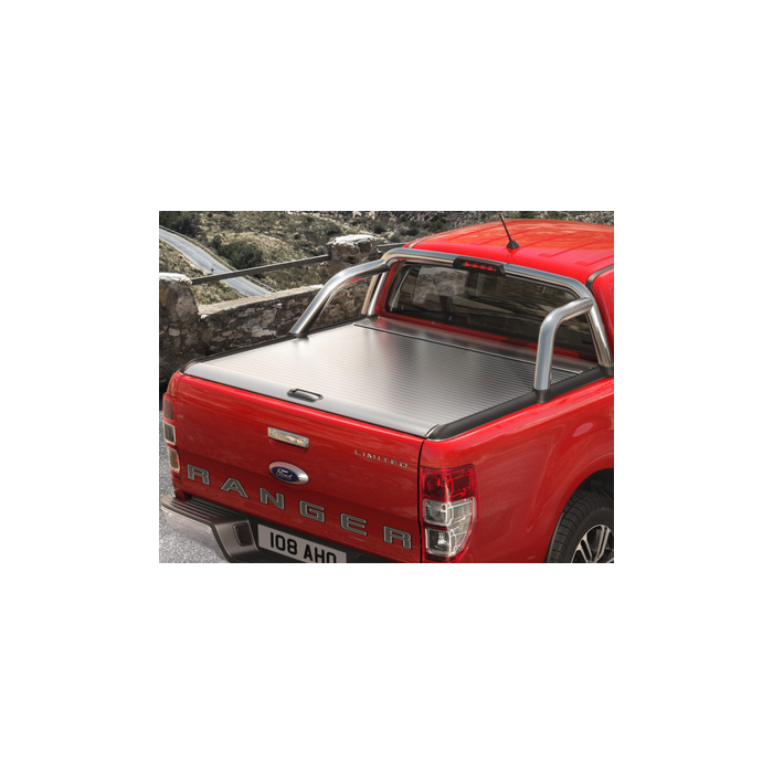 Ford Ranger (2012 - 11/2022) oprolbare tonneau cover zilver, handmatig te bedienen