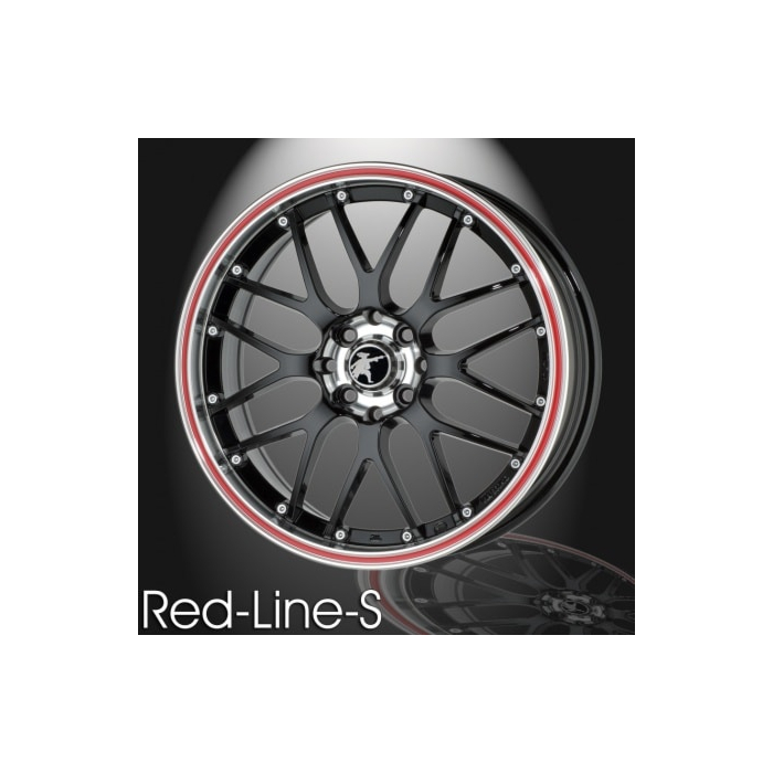 Musketier Peugeot Bipper lichtmetalen velg Red-Line-S 6x15 zwart rand gepolijst, rode rand