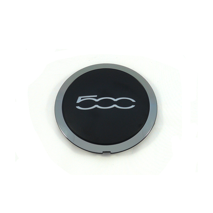 Fiat 500 naafkap zwart / chroom