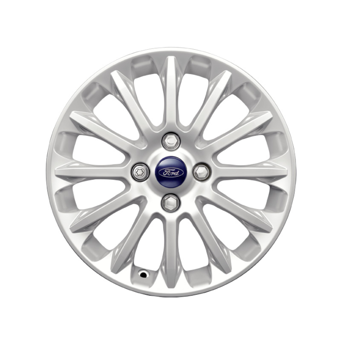 Ford Fiesta (09/2008 - 06/2017) lichtmetalen velg 16" 12-spaaks verve design, Sparkle silver