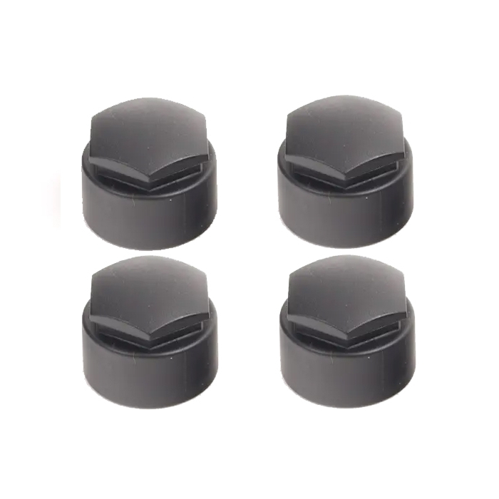 Audi / Seat / Skoda / Volkswagen caps for wheel locking bolts black (4 pieces)