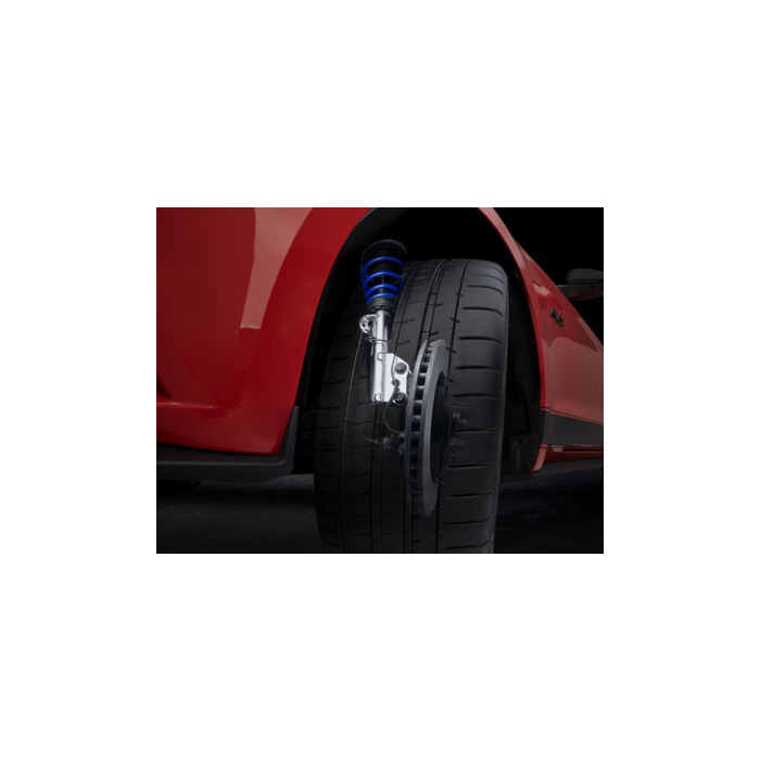 Ford Mustang (03/2018 - 03/2023) schroefset rvs met gepoedercoate veren in Ford Performance blue
