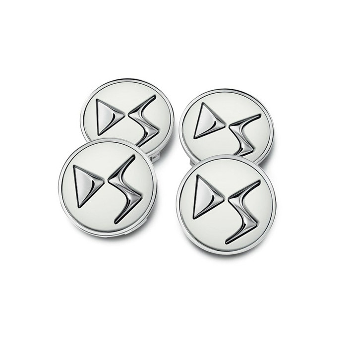 DS naafdoppen Blanc Banquise met DS-logo