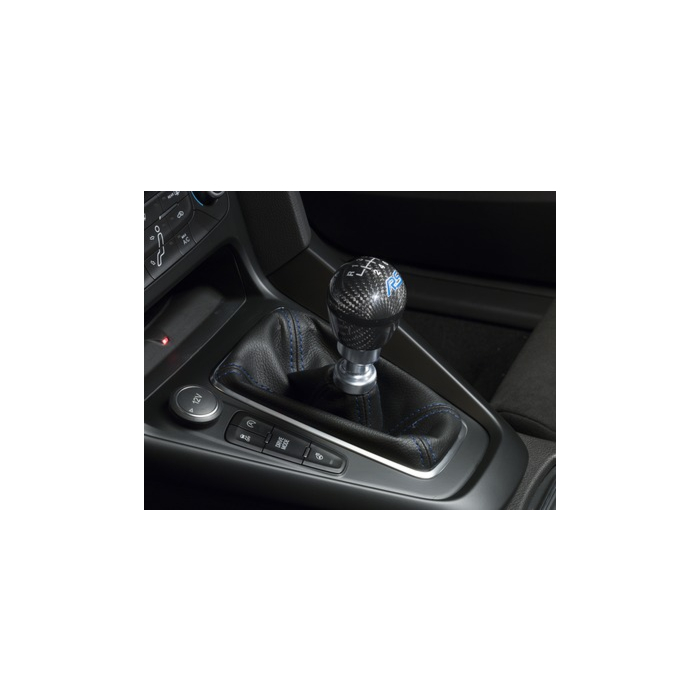Ford Focus (01/2011 - 03/2018) RS versnellingspookknop carbon 6-vernsellingen met blauw Ford RS logo