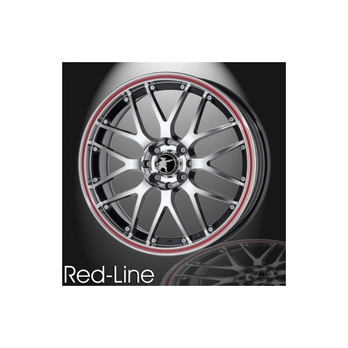 Musketier Peugeot Bipper lichtmetalen velg Red-Line 6x15 zwart gepolijst, rode rand