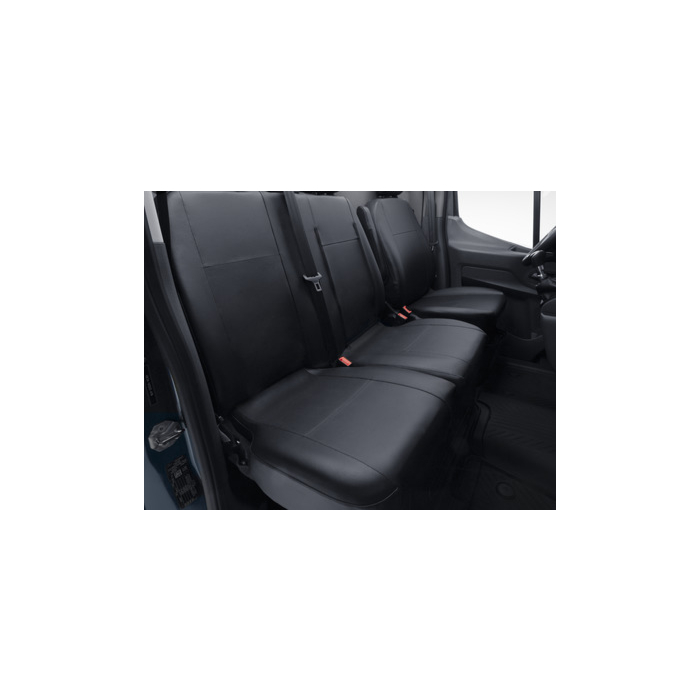 Ford Transit (01/2014 - ..) premium seat cover for double passenger seat, black faux leather