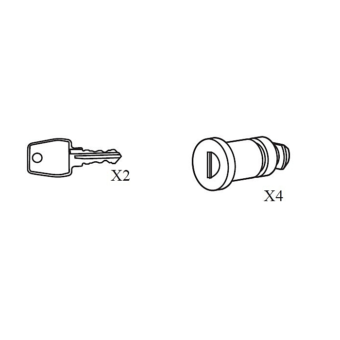 Renault Captur set sloten en sleutels voor dakdragers (Barsat)