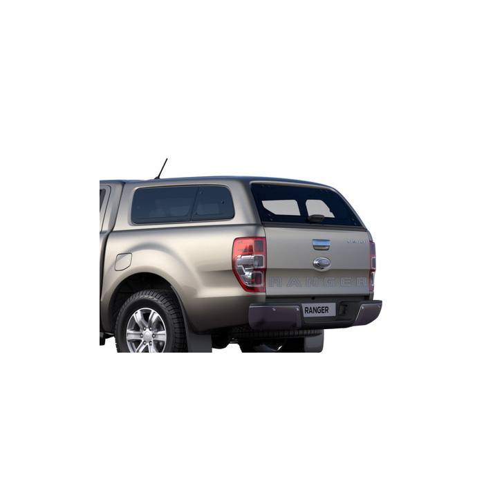 Ford Ranger (02/2019 - ..) dubbele cabine hard top met zijruiten, Diffused Silver