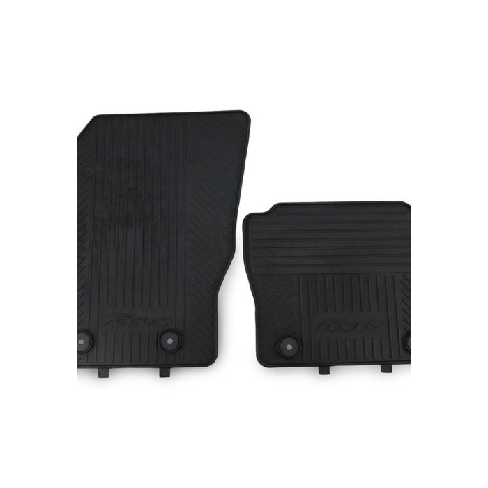 Ford Focus (02/2015 - 03/2018) vloermatten, all-weather voor / zwart met logo RHD
