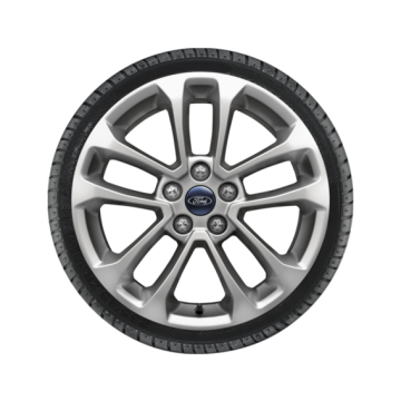 Ford Kuga (12/2019 - ..) lichtmetalen velg met winterband 17", 5 x 2-spaaksdesign, zilver