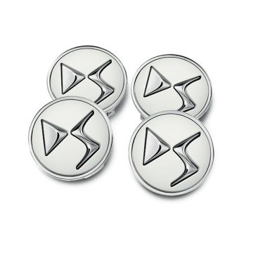 DS naafdoppen Blanc Banquise met DS-logo