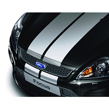 Ford Focus (01/2008 - 12/2010) GT-Stripingset voor motorkap, zilverkleurig