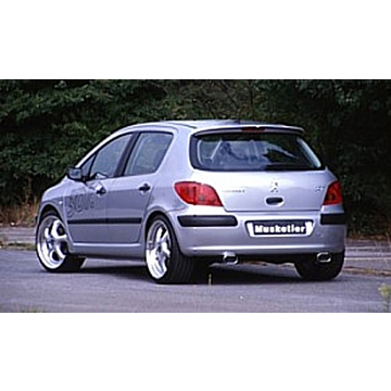 Musketier Peugeot 307 duplex rvs einddemper 1x135x75 mm