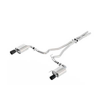 Ford Mustang (03/2015 - 10/2017) sportuitlaatsysteem rvs, met zwarte dubbele eindpijp (GT)