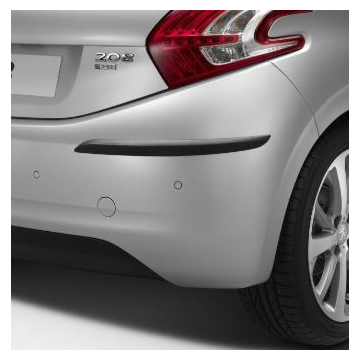Peugeot 208 (2012 - 2019) protection strips rear bumper