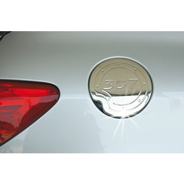 Musketier Peugeot 307 fuel filler cap cover, stainless steel polished, only hatchback serie I