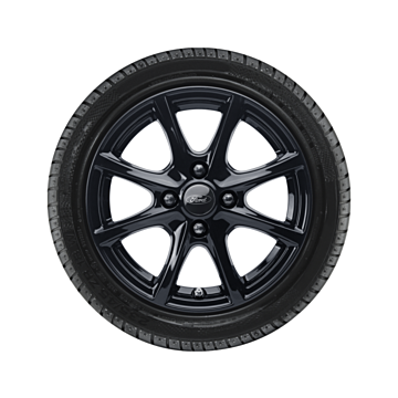 Ford Fiesta (07/2017 - 2023) lichtmetalen velg met winterband 15", 8-spaaksdesign, zwart