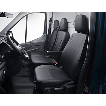 Ford Transit (01/2014 - ..) stoelovertrek premium voor bestuurdersstoel, zwart kunstleder
