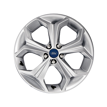 Ford Galaxy / S-MAX (04/2006 - 04/2015) lichtmetalen velg 18" 5-spaaks Y-design, zilver